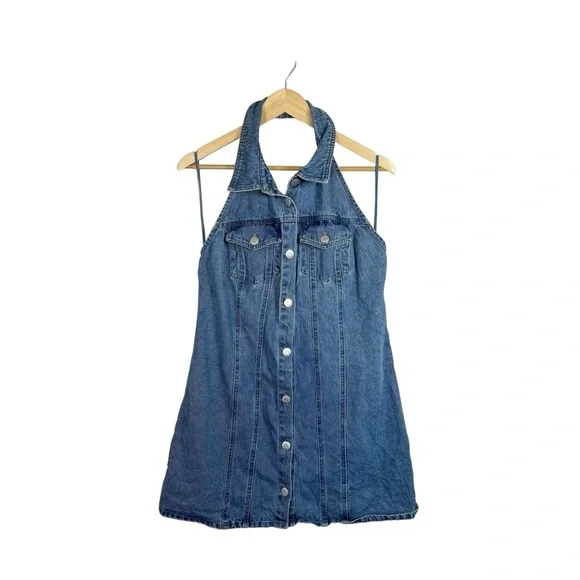 white christmas dresses HOUSE OF HARLOW 1960 Denim Midi Dress – VinNews Recommendations main image 1